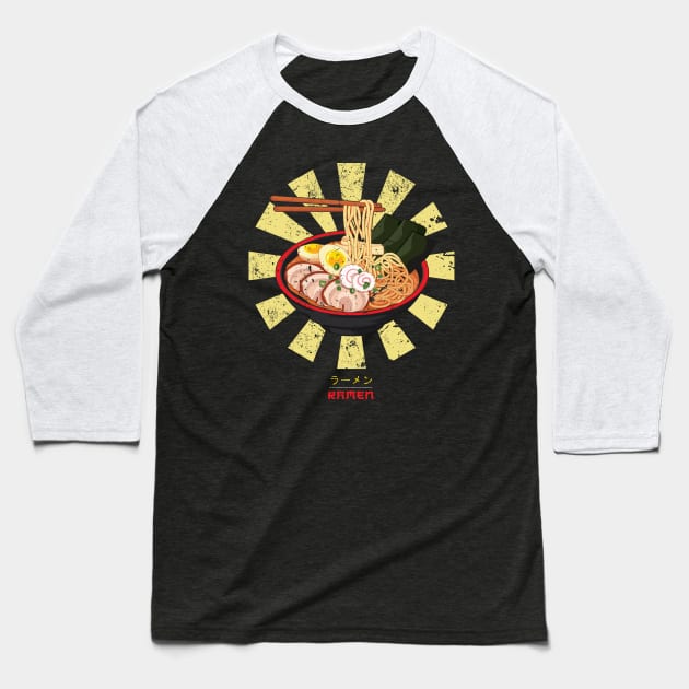 Ramen Retro Japanese Baseball T-Shirt by Nova5